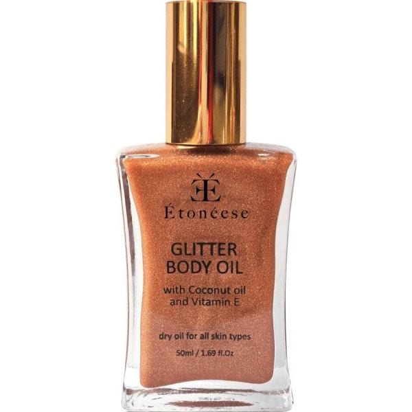 Etoneese Dry Body Oil With Gold Particles Tan  Ulei Corp 50 ml